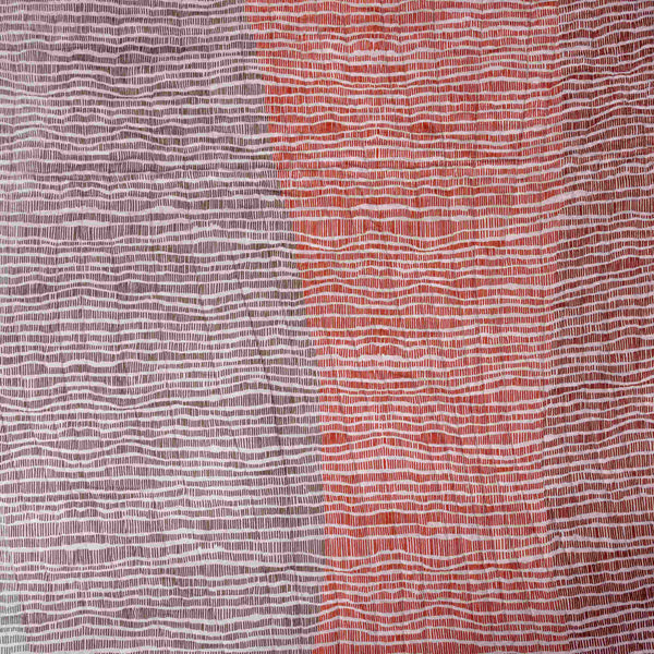 Boab Natural Bed Cover with Rust Print – Queen Size Bed - Studio Abaca