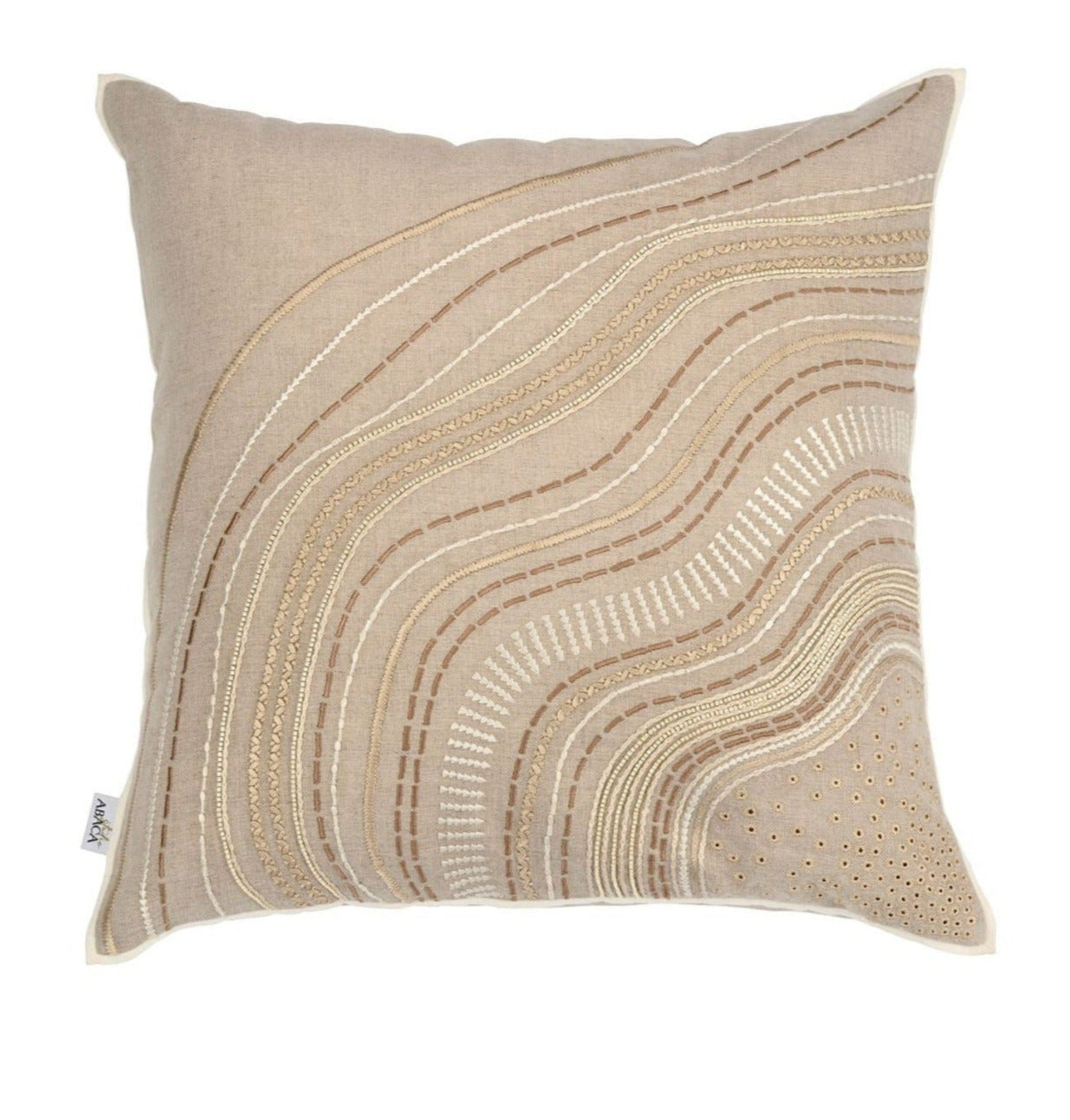 Pomo Natural Cushion Cover - Sophisticated Design on Premium Linen